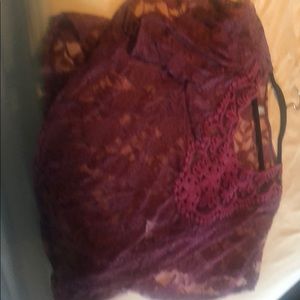 See-through butterfly sleeve top